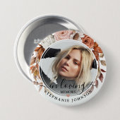 秋の秋開花愛の記憶の写真記念 缶バッジ (正面&裏面)