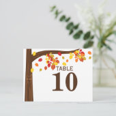 秋の秋離れの表番カード ポストカード (スタンド正面)