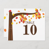 秋の秋離れの表番カード ポストカード (正面/裏面)