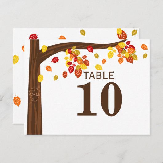 秋の秋離れの表番カード ポストカード (正面/裏面)