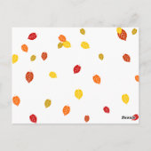 秋の秋離れの表番カード ポストカード (裏面)