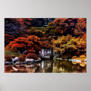 秋の秋風景自然色 ポスター
