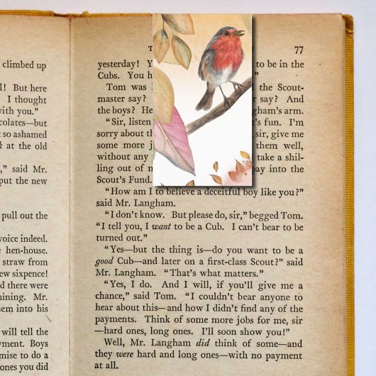 秋の秋鳥折りブックマークブックマーカー 名刺