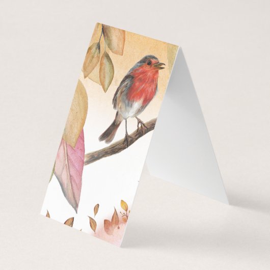 秋の秋鳥折りブックマークブックマーカー 名刺 (裏面)