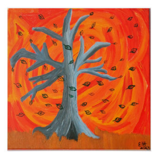 「秋の秋」アクリル絵画20x20ポスター ポスター