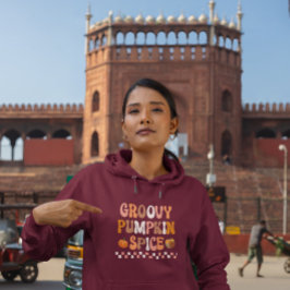 秋の秋 – グルービーカボチャスパイスデザイン パーカ