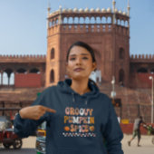 秋の秋 – グルービーカボチャスパイスデザイン パーカ