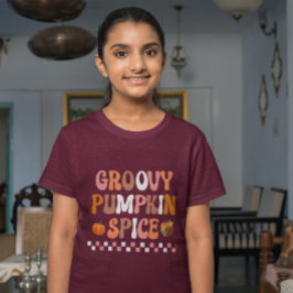 秋の秋 – グルービーカボチャスパイスデザイン Tシャツ