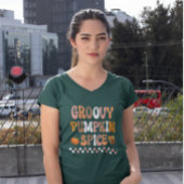 秋の秋 – グルービーカボチャスパイスデザイン Tシャツ