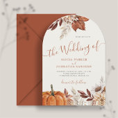 秋の秋QRコードボホ植物学結婚の 招待状