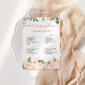 秋の秋What's On Your Phone Game Card 招待状