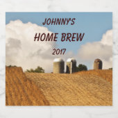 秋の穀物収穫ビアラベル ビールラベル (シングルラベル)