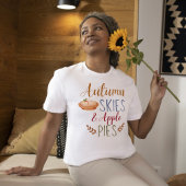 秋の空とアップルパイTシャツ Tシャツ