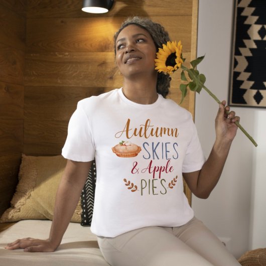 秋の空とアップルパイTシャツ Tシャツ