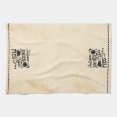 秋の空アップルパイのフラワーサック見える キッチンタオル (横)