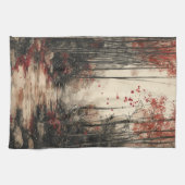 秋の竹林の水墨画 キッチンタオル (横)