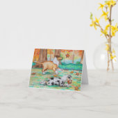 秋の精神4x6のnotecard カード (黄色い花)