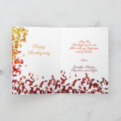 秋の紅葉が感謝賛美する カード (内部)