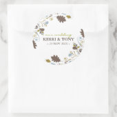 秋の紅葉が渦を巻素朴く結婚紅葉 ラウンドシール (バッグ)