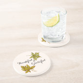 秋の紅葉が親しみやすい感謝祭 コースター (側面)