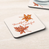 秋の紅葉が親しみやすい感謝祭 コースター (左側)