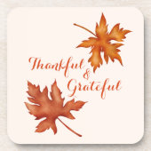 秋の紅葉が親しみやすい感謝祭 コースター (正面)
