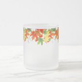 秋の紅葉すり付きマグカップ フロストグラスマグカップ (中央)