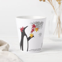 秋の紅葉とペンギンのユーモア