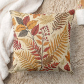 秋の紅葉と果実 – 暖かい自然色調 クッション (ブランケット)