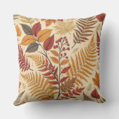 秋の紅葉と果実 – 暖かい自然色調 クッション (裏面)