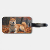 秋の紅葉と柴犬 ラゲッジタグ (裏面横)