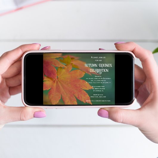 秋の紅葉と秋分の日をお祝いしよう 招待状