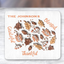 秋の紅葉のアコーン3Dモダンな家族名