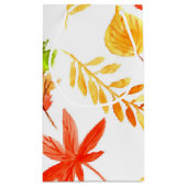 秋の紅葉のパーティーのギフトバッグ スモールペーパーバッグ (裏面)