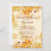 秋の紅葉のブライダルシャワーの招待状 招待状 (正面)