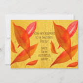 秋の紅葉の園遊会機能 招待状 (正面)