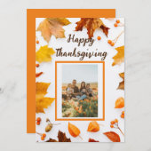 秋の紅葉の感謝祭 シーズンカード (正面/裏面)