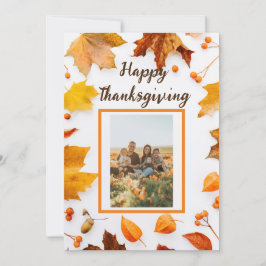 秋の紅葉の感謝祭 シーズンカード