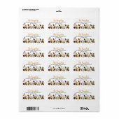 秋の紅葉の感謝色ラベル ラベル (フルシート)