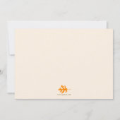 秋の紅葉の結婚は平たい箱2の写真感謝していしています サンキューカード (裏面)