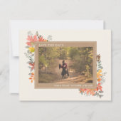 秋の紅葉の結婚紅葉の写真 セーブザデート (正面)