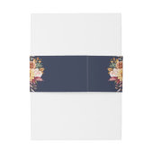 秋の紅葉の色ネイビーブルー 招待状ベリーバンド (裏面例)