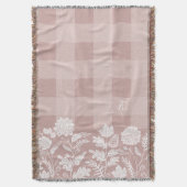 秋の紅葉の花と紅葉ピンクの草原 スローブランケット (正面縦)