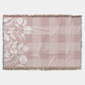 秋の紅葉の花と紅葉ピンクの草原 スローブランケット (正面)