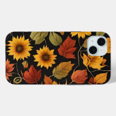 秋の紅葉の花フローラ燃えたオレンジ Case-Mate iPhoneケース (裏面 (横))