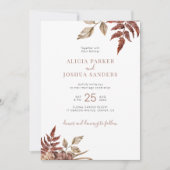 秋の紅葉は全て一つのQRコード結婚で 招待状 (正面)