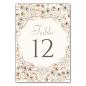 秋の紅葉エレガントな結婚式 テーブルナンバー (正面)