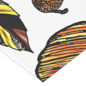 秋の紅葉カボチャおよびドングリのイラストレーション ショートテーブルランナー (コーナー)