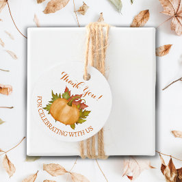 秋の紅葉カボチャ秋ベビーシャワー フェイバータグ