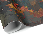 秋の紅葉カラフルの切り離し ラッピングペーパー (ロールコーナー)